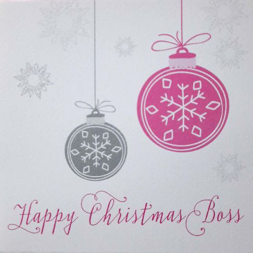 Picture of HAPPY CHRISTMAS BOSS PINK CARD